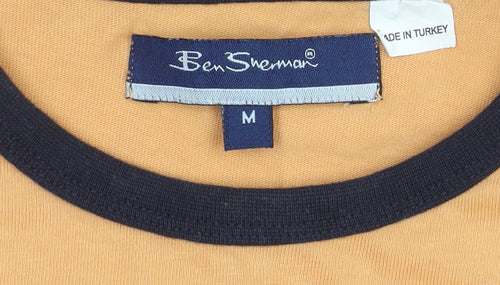 Ben Sherman Unisex Orange T-Shirt M Short Sleeve