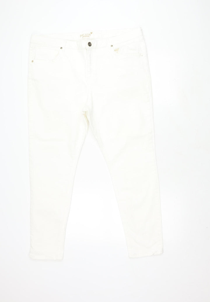 Marks and Spencer Ivory Women's Regular Fit Jeans