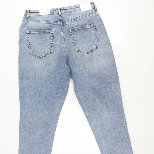 ONLY Women's Blue Mom Fit Jeans XL High Rise Denim