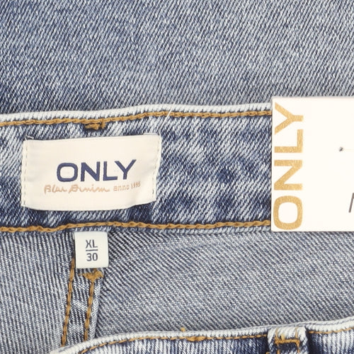 ONLY Women's Blue Mom Fit Jeans XL High Rise Denim