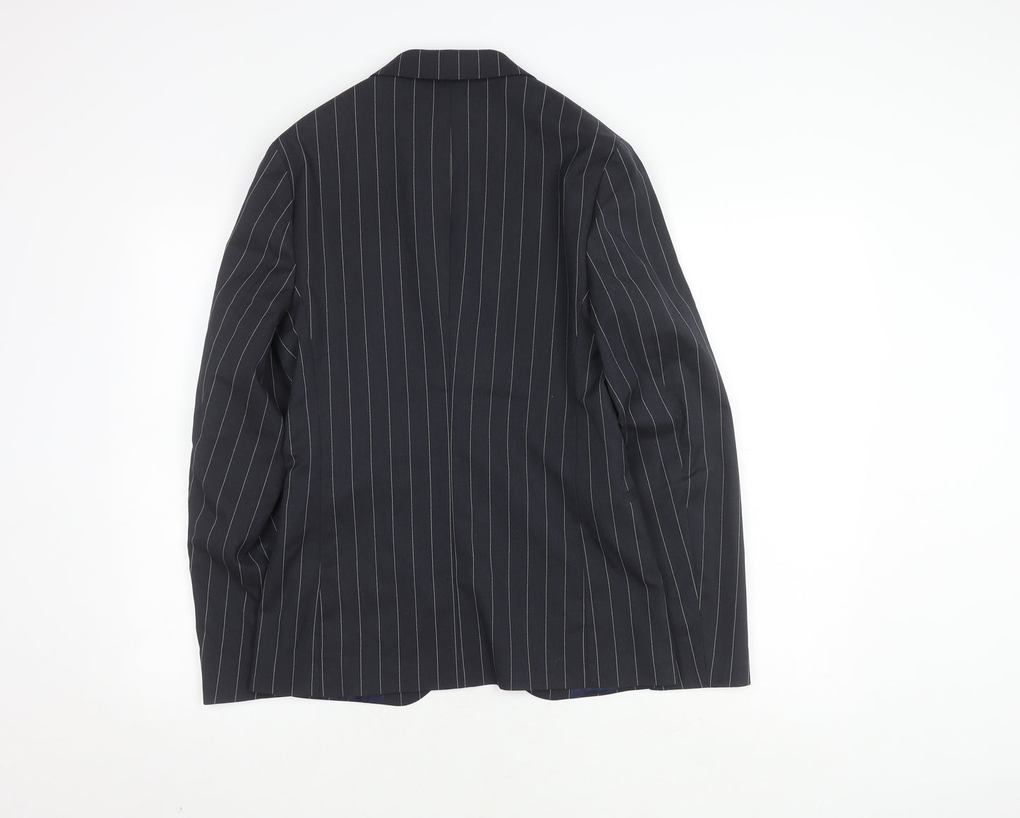 ASOS Men's Blue Striped Blazer - Size 34, Regular Fit