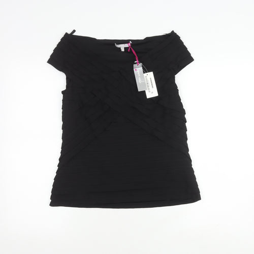 Marks and Spencer Women's Black Size 14 Wrap Top