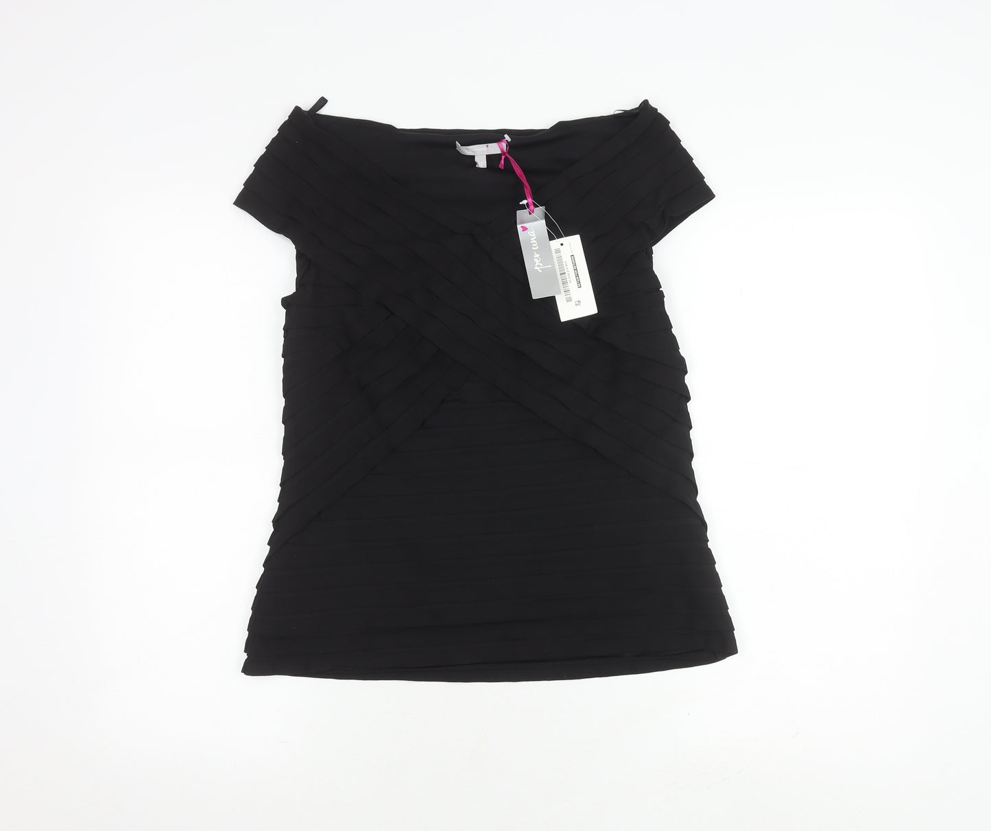 Marks and Spencer Women's Black Size 14 Wrap Top