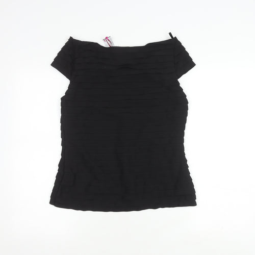 Marks and Spencer Women's Black Size 14 Wrap Top