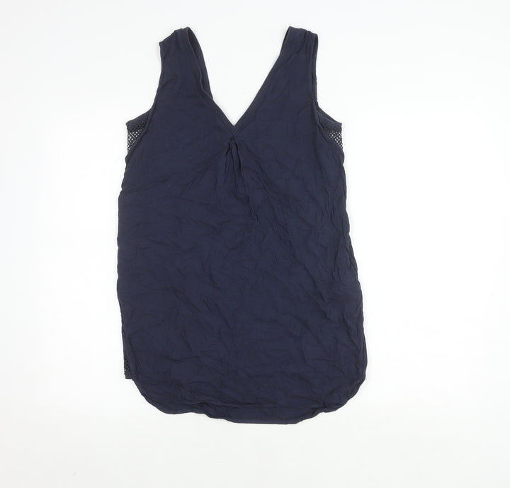 Warehouse Women's Blue Viscose Sleeveless Top Size 10