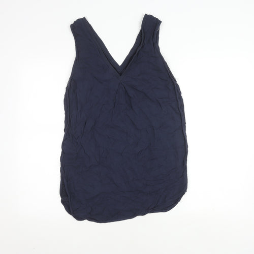 Warehouse Women's Blue Viscose Sleeveless Top Size 10