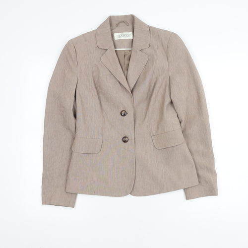 BHS Women's Beige Regular Fit Suit Jacket