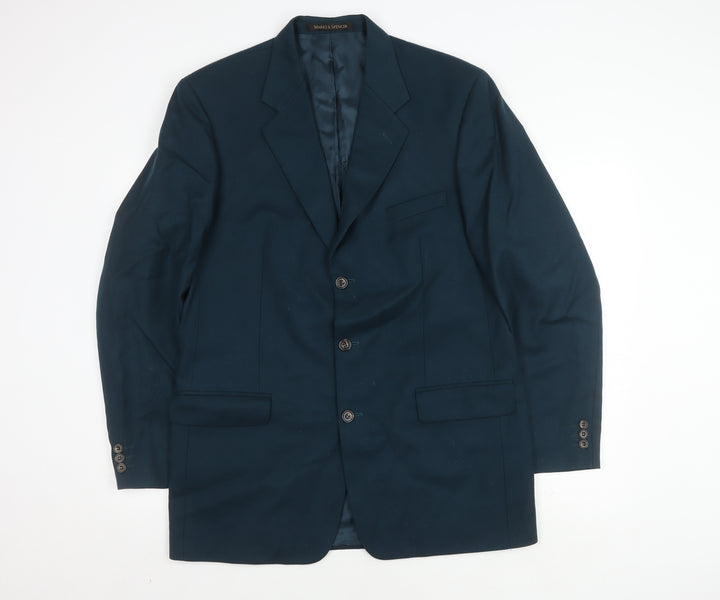 Marks and Spencer Mens Teal Wool Cashmere Blazer 42L