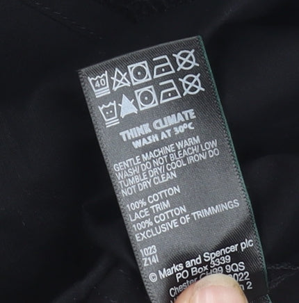 Marks and Spencer Women's Black Camisole Lace Trim Size 12