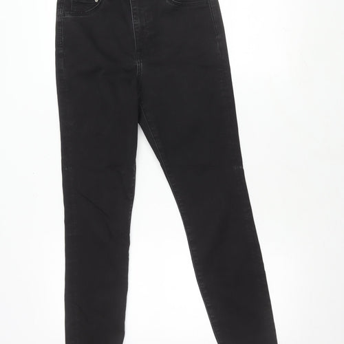 H&M Women Black Jegging Slim Fit High Waist Size 12