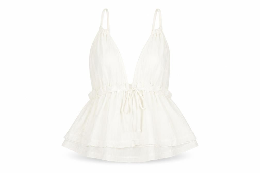 Front view of Coast Women's White Halter Camisole, size 10
