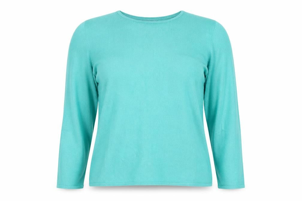 Front view of Bonmarché Women's Blue jumper, size 16/18