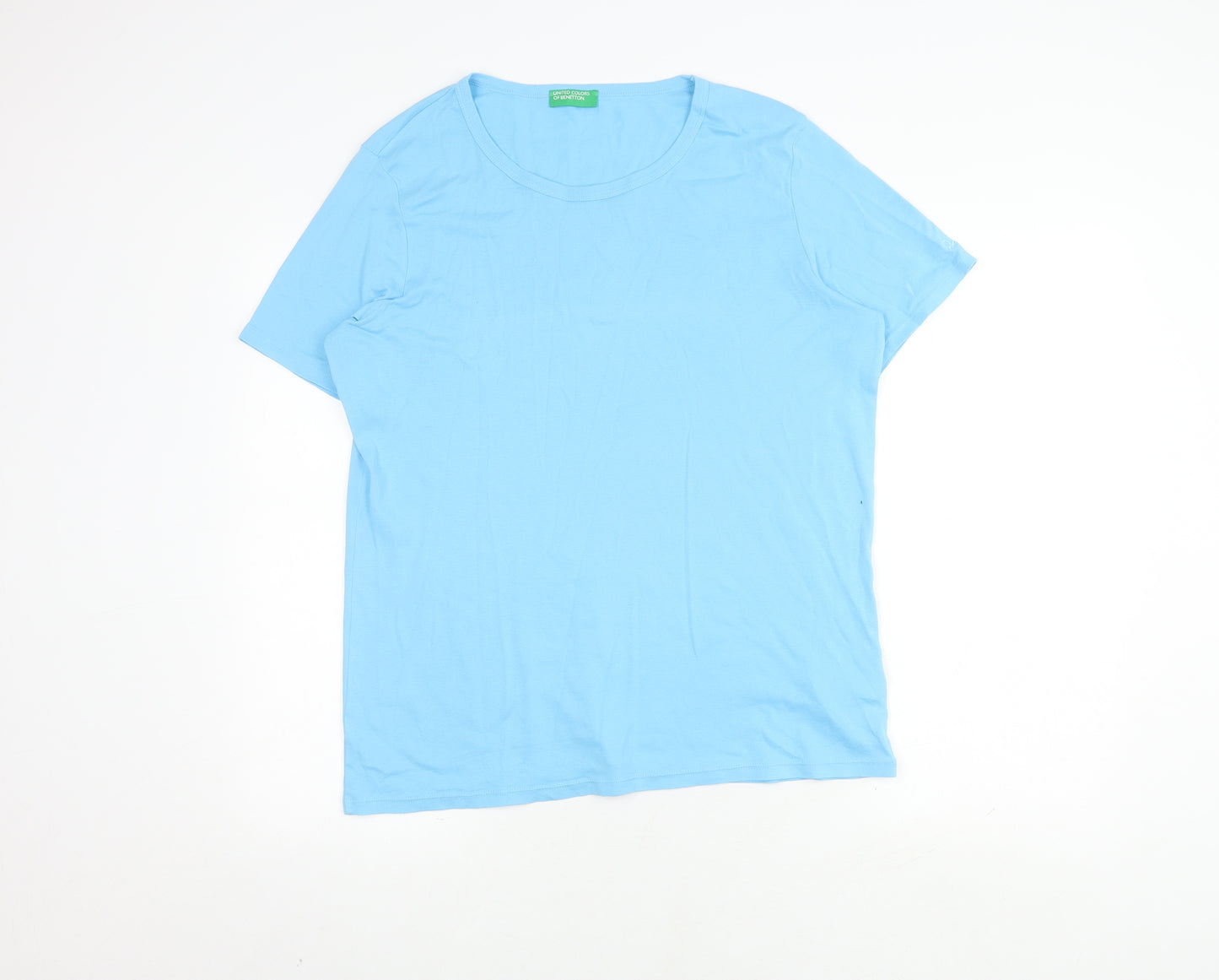 Benetton Unisex Blue XL Basic T-Shirt - Casual Comfort