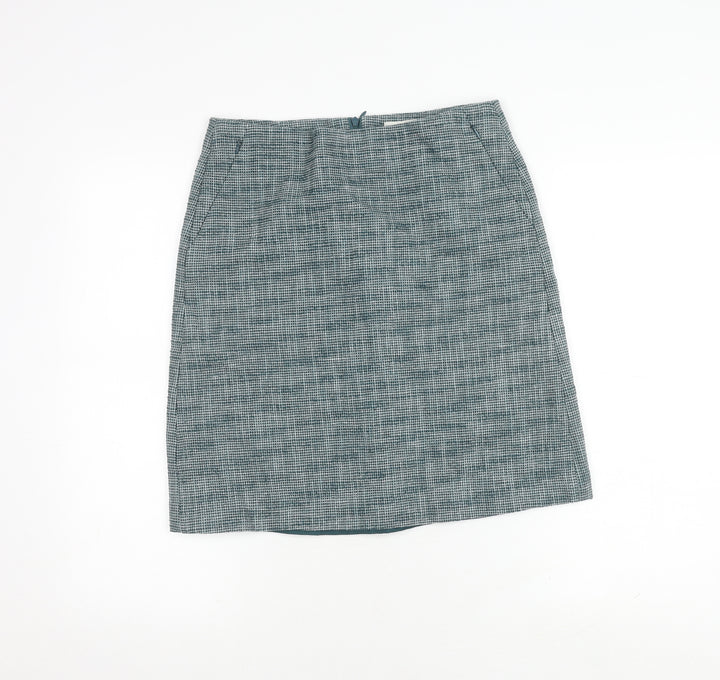 Collection by Lackrox Women's Blue Check Pencil Skirt, Size 6