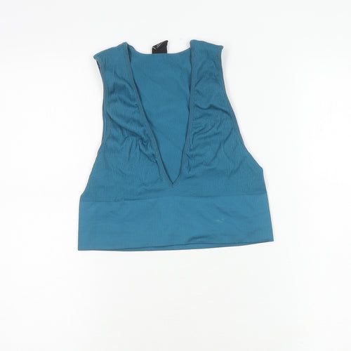 Urban Outfitters Women's Blue Cropped Tank, Size L