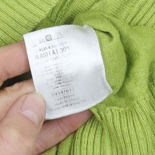 Marks and Spencer Women's Green V-Neck Cardigan Size 14