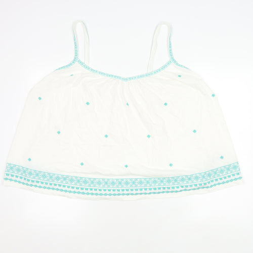 Marks and Spencer Women Ivory Embroidered Camisole Size 20