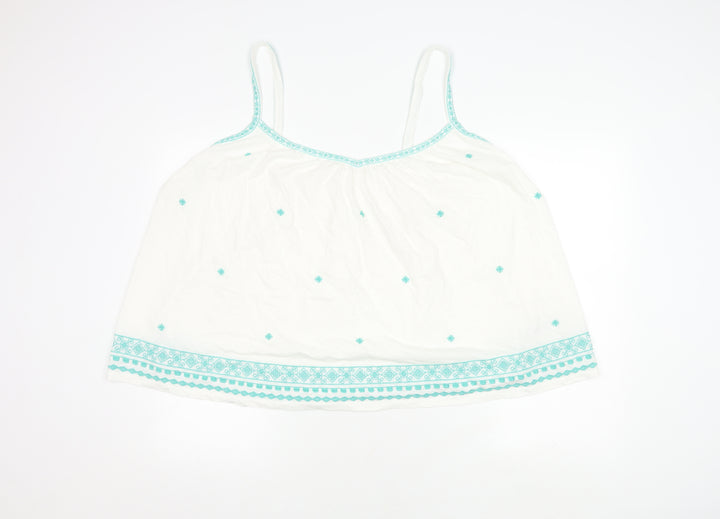 Marks and Spencer Women Ivory Embroidered Camisole Size 20
