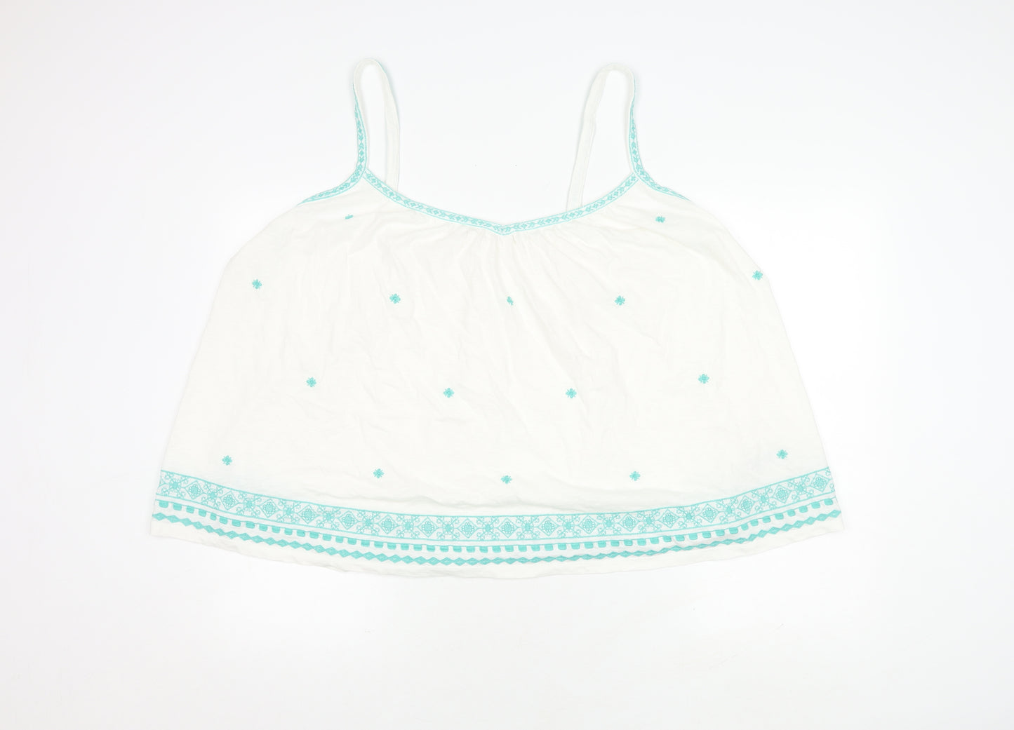 Marks and Spencer Women Ivory Embroidered Camisole Size 20