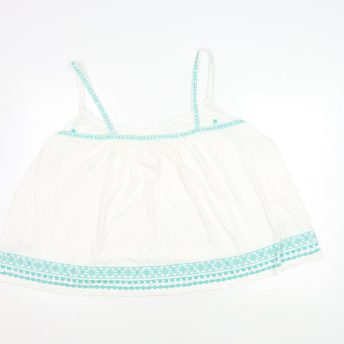 Marks and Spencer Women Ivory Embroidered Camisole Size 20