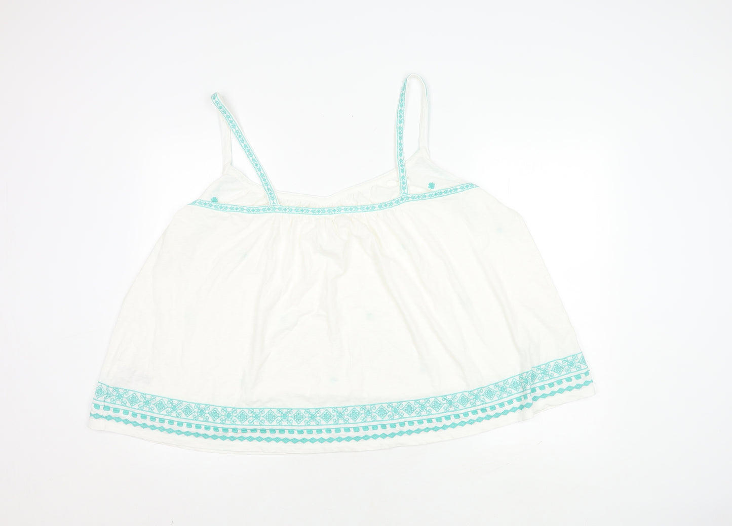 Marks and Spencer Women Ivory Embroidered Camisole Size 20