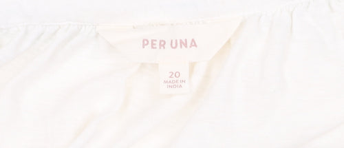 Marks and Spencer Women Ivory Embroidered Camisole Size 20