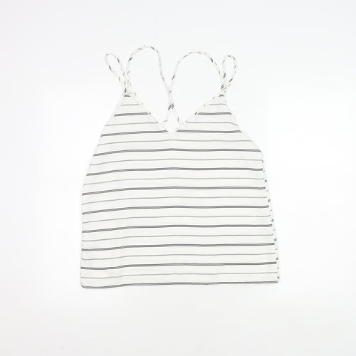Oasis Women’s White Striped Camisole, Size 12