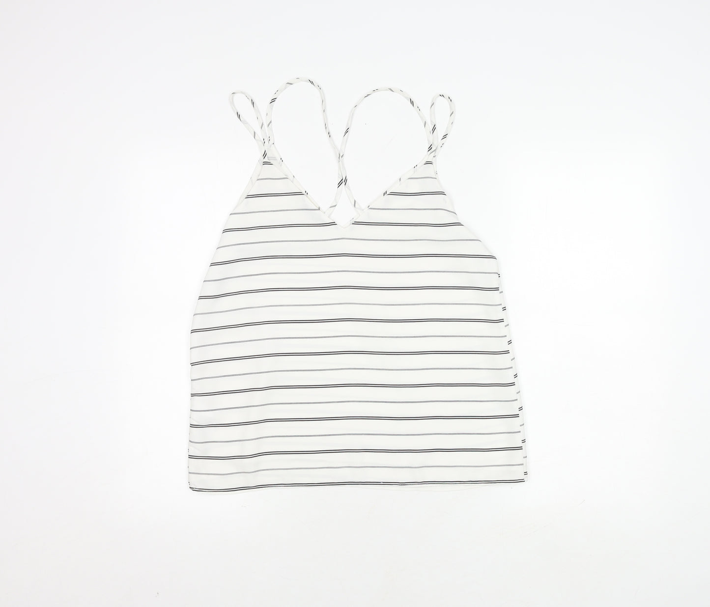 Oasis Women’s White Striped Camisole, Size 12