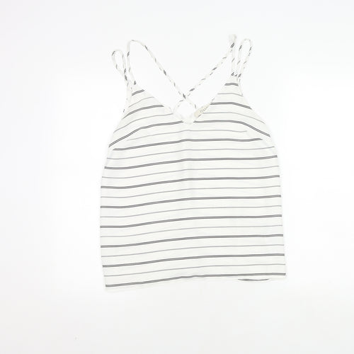 Oasis Women’s White Striped Camisole, Size 12