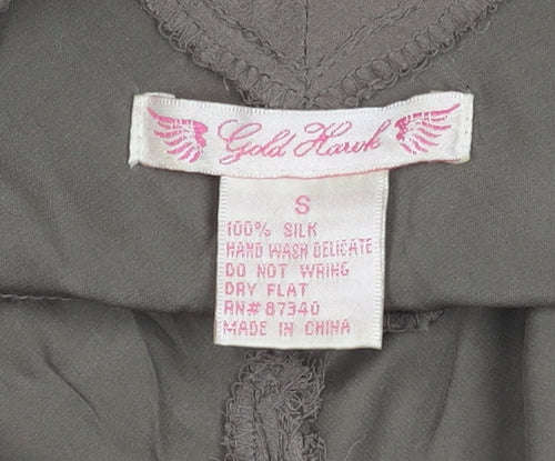 Gold Hawk Women's Brown Silk Camisole Top S