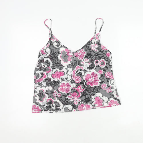 Marks and Spencer Women’s Grey Pink Floral Camisole Top