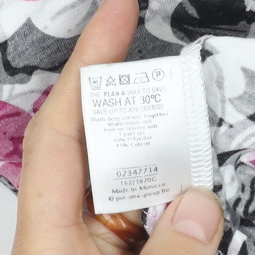 Marks and Spencer Women’s Grey Pink Floral Camisole Top