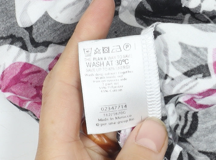 Marks and Spencer Women’s Grey Pink Floral Camisole Top