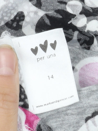 Marks and Spencer Women’s Grey Pink Floral Camisole Top