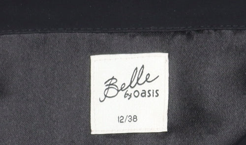 Belle by Oasis Women's Black Embroidered Dress Size 12