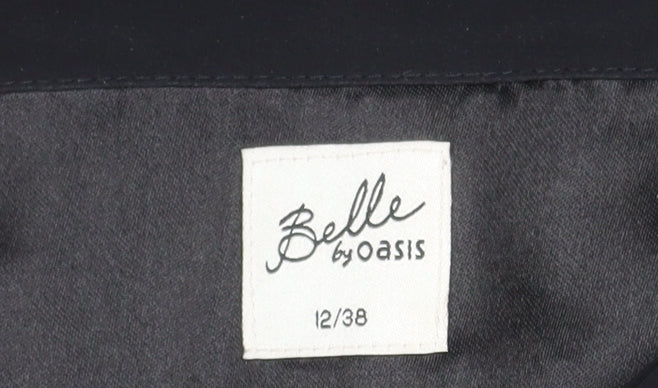 Belle by Oasis Women's Black Embroidered Dress Size 12