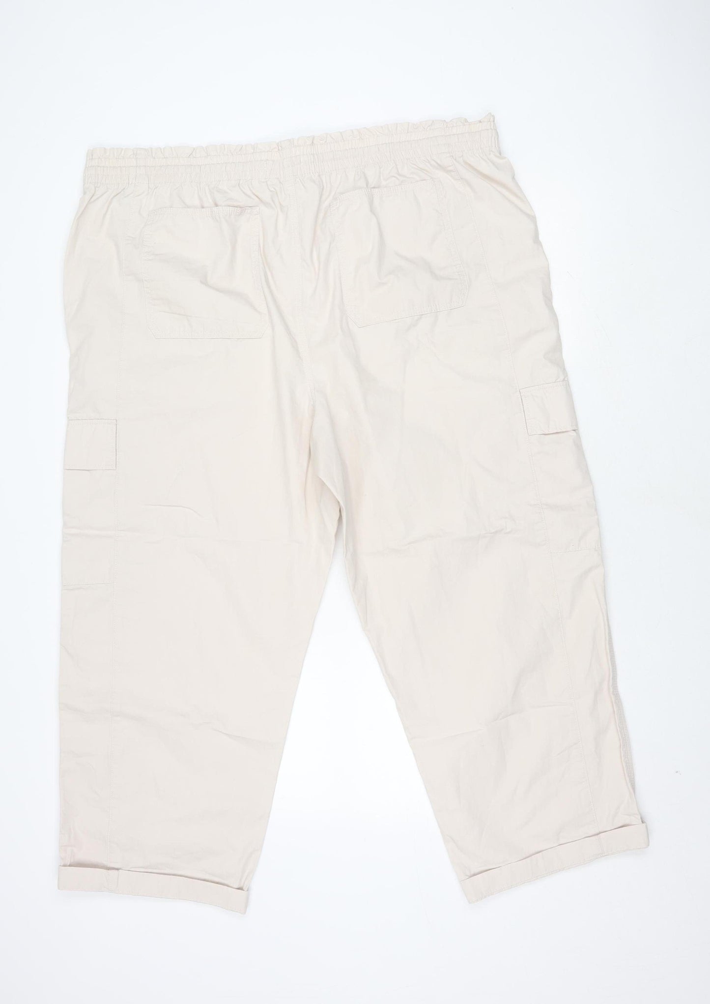 Marks and Spencer Women's Ivory Cargo Trousers 24