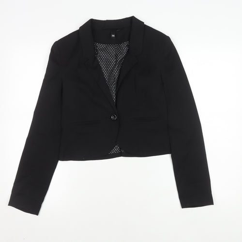 H&M Women’s Black Cropped Blazer Size 8