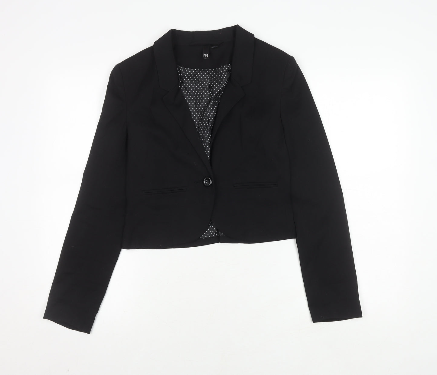 H&M Women’s Black Cropped Blazer Size 8