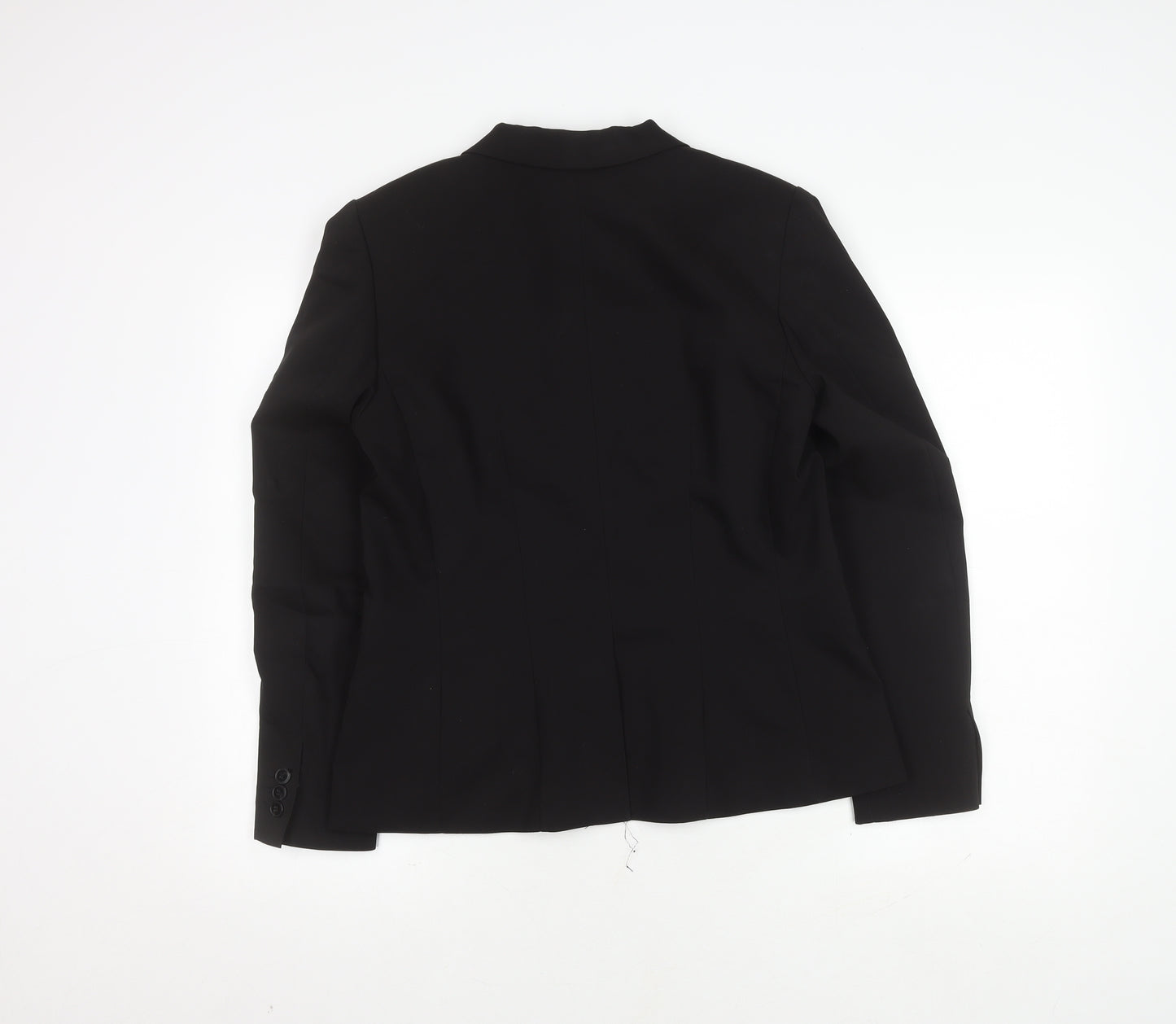 H&M Women's Black Suit Jacket, Size 14, Single-Breasted