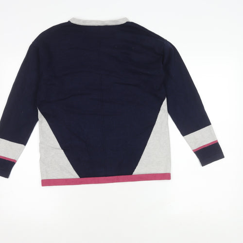 Alice Collins Women's Multicoloured V-Neck Pullover Jumper Size 12