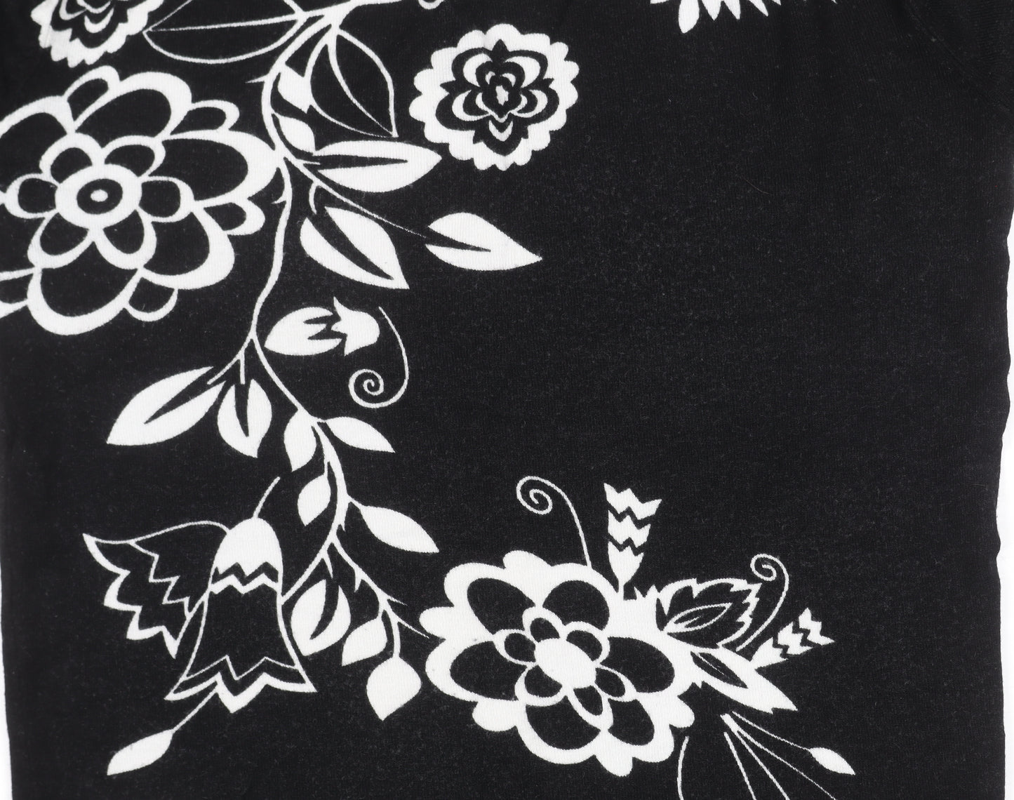 Miamoda Women's Floral Black Jumper, Size 12