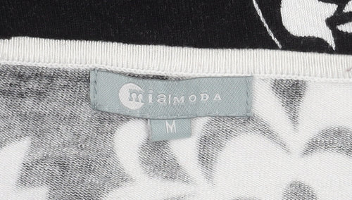 Miamoda Women's Floral Black Jumper, Size 12