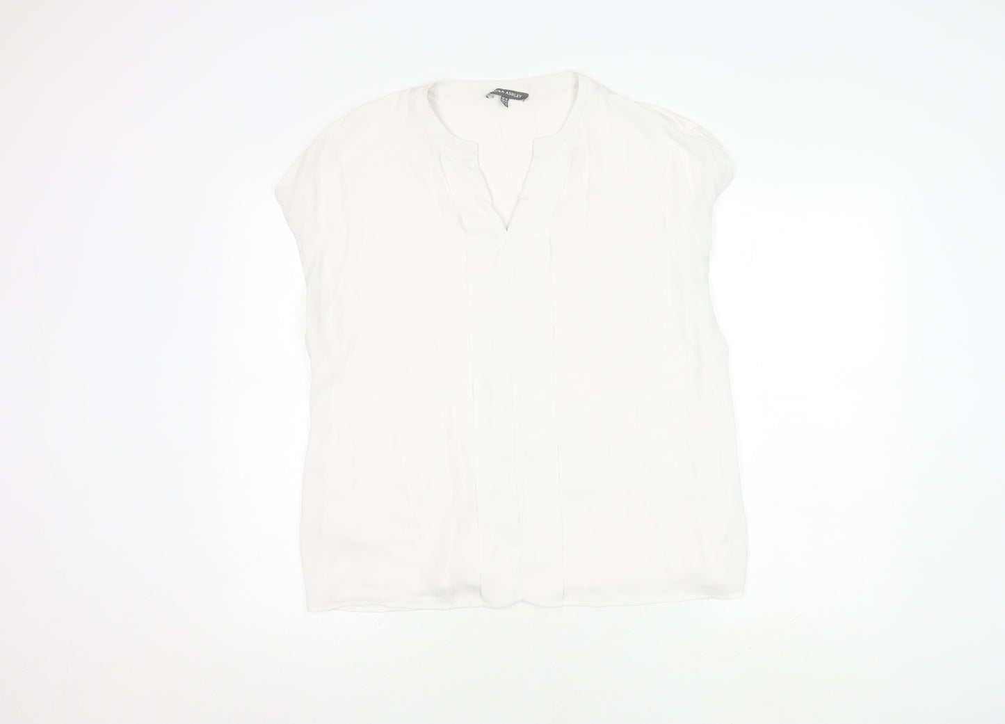Laura Ashley Women's White Sleeveless Top UK 18
