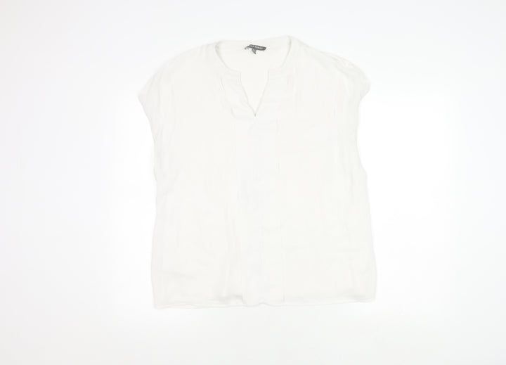 Laura Ashley Women's White Sleeveless Top UK 18