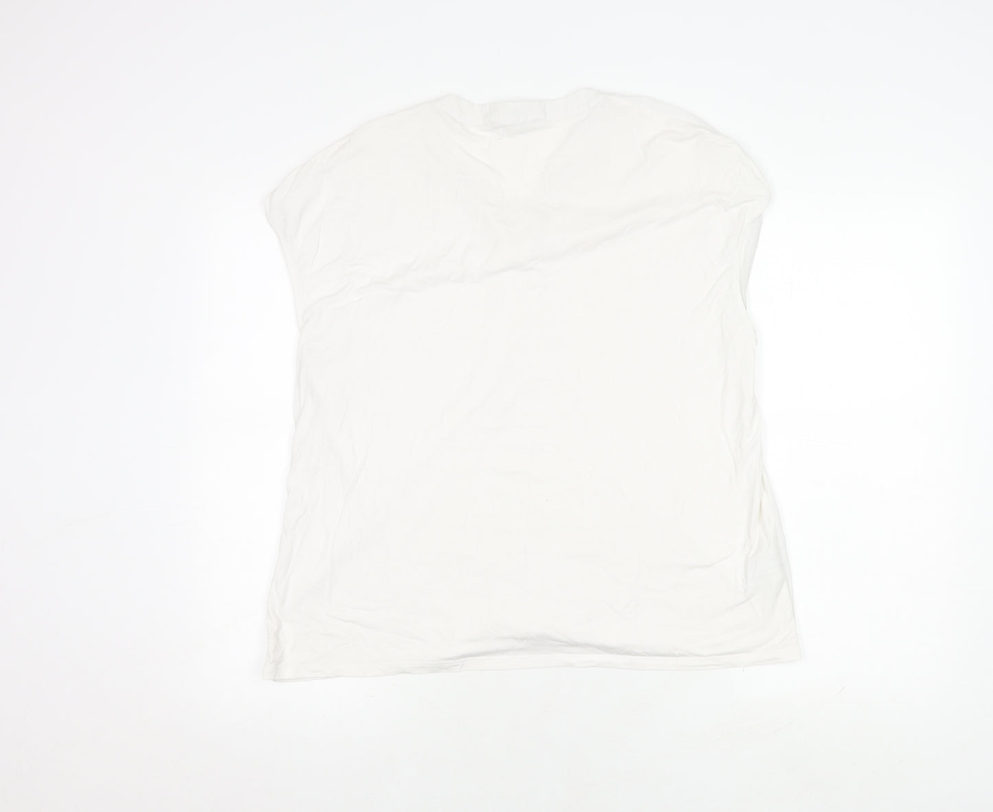 Laura Ashley Women's White Sleeveless Top UK 18