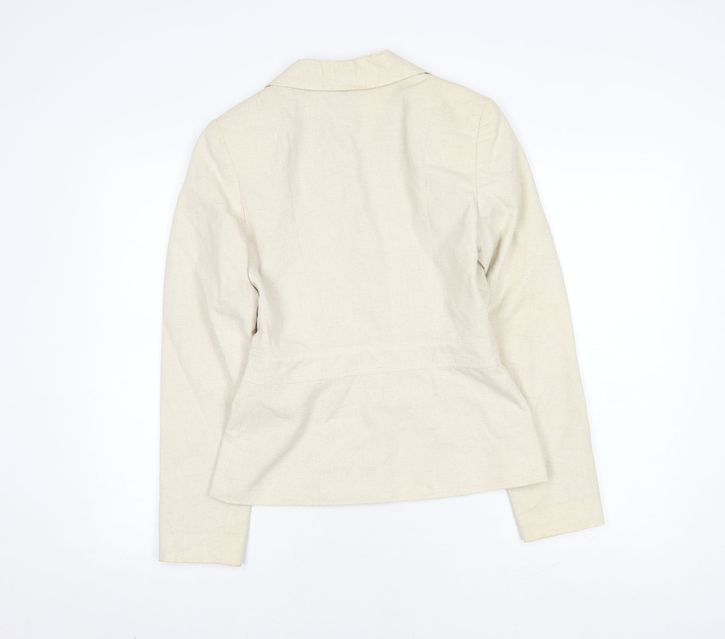 Bay Women's Ivory Cotton Linen Blazer Size 8 Regular