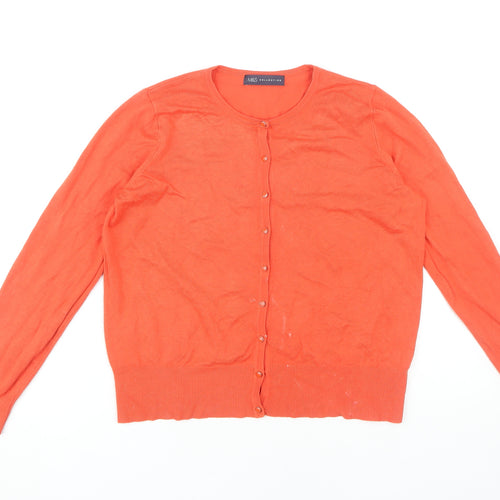 Marks and Spencer Women’s Orange Cardigan, Size 14