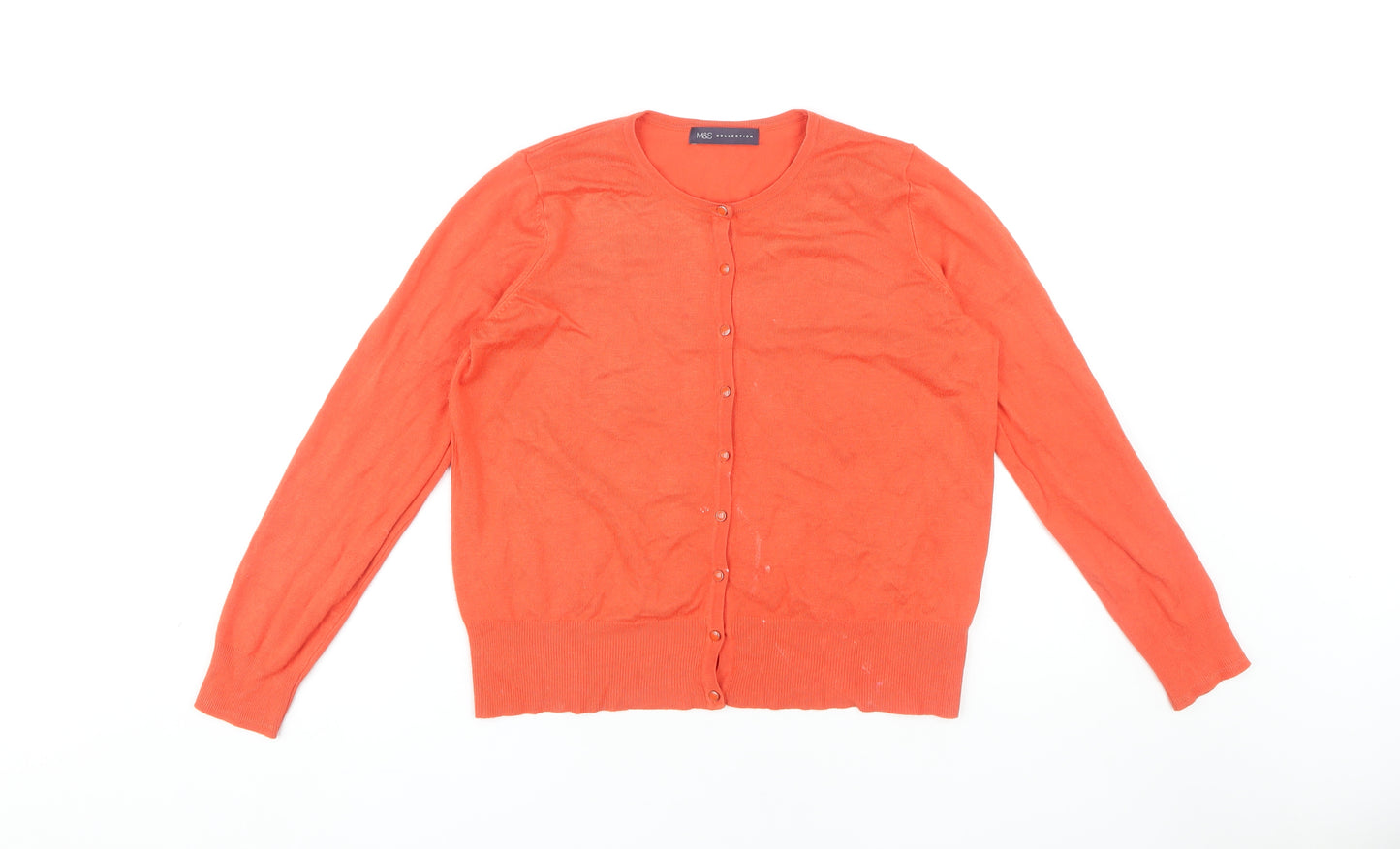 Marks and Spencer Women’s Orange Cardigan, Size 14