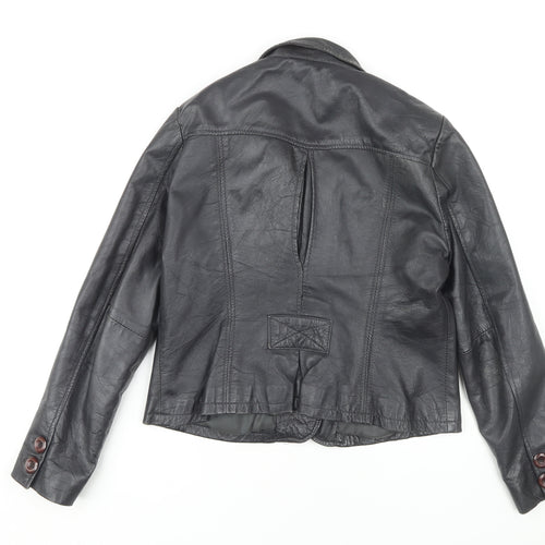 Dorothy Perkins Women's Black Leather Jacket Size 16